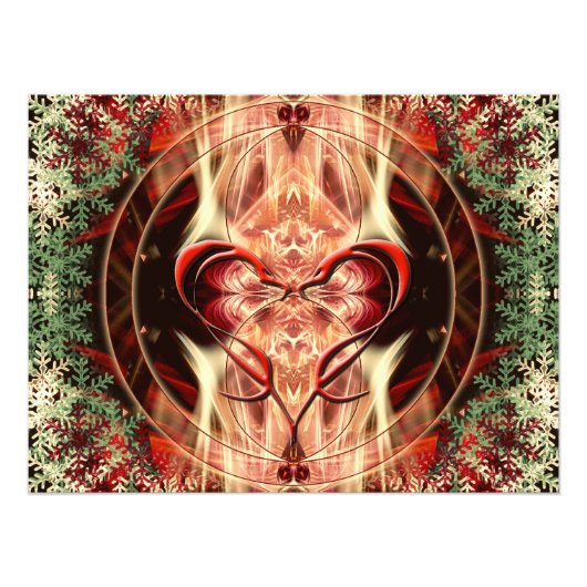 Love Serpent Fractal Art Foto Foto Afdruk (Voorkant)