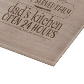 Love Served Daily Dad's Kitchen Open 24 uur Snijplank (Hoek)