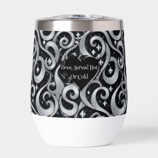 Love Served Hot or Cold Silver Bling Luxury Funky (Voorkant)