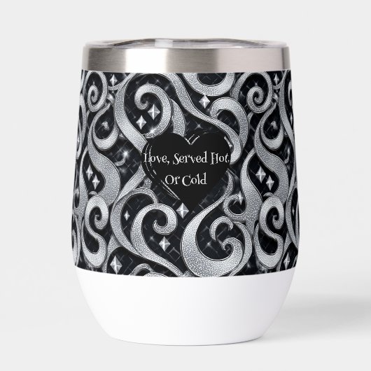 Love Served Hot or Cold Silver Bling Luxury Funky (Achterkant)