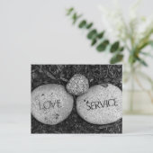 "Love" "Service" Spirituele Religieuze Stones Briefkaart (Staand voorkant)