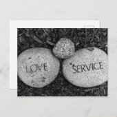 "Love" "Service" Spirituele Religieuze Stones Briefkaart (Voorkant / Achterkant)
