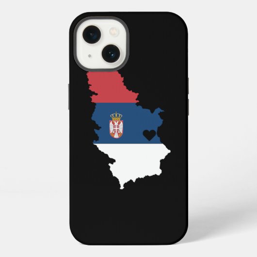 Love Servië Gift Serbian Pride Heart iPhone Hoesje (Achterkant)