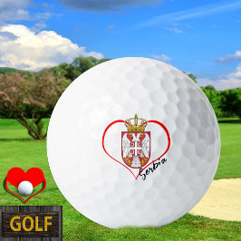 Love Servië Golf Balls, Servische vlag, hart Golfballen