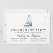 Love Set Sail | Nautical Engagement Party nodigt u Kaart (Voorkant)