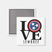 LOVE Sewanee Tennessee Magneet (Voorkant / Achterkant)