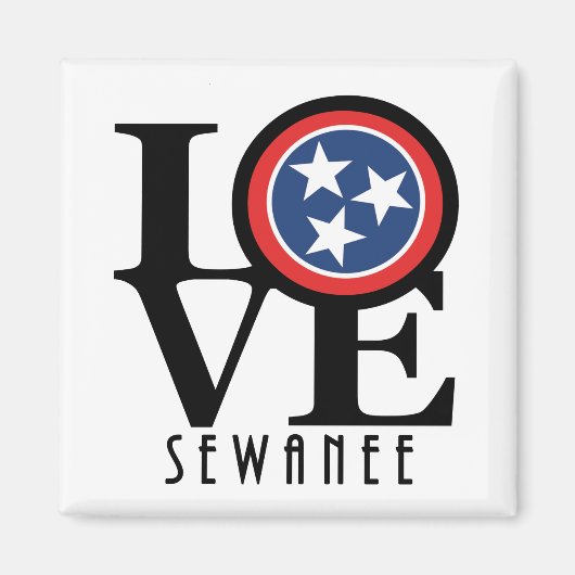 LOVE Sewanee Tennessee Magneet (Voorkant)
