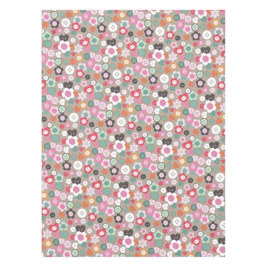 Love Sewing Buttonnen Ash Tafelkleed (Voorkant)