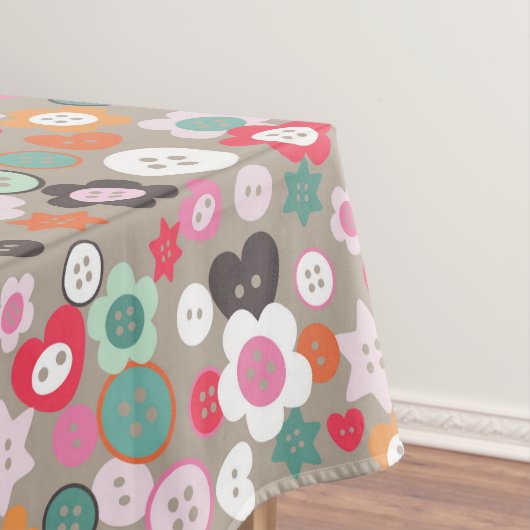 Love Sewing Buttonnen Ash Tafelkleed (Voorbeeld)