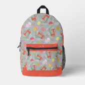 Love Sewing Grey Bedrukte Rugzak (Voorkant)