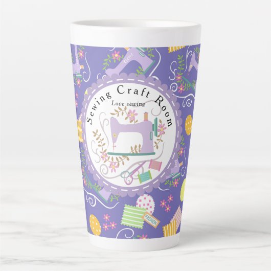 Love Sewing Lavender Latte Mok (Voorkant)