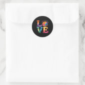 Love Sewing Quilting N Cushion Rainbow Crafter Wom Ronde Sticker (Tas)
