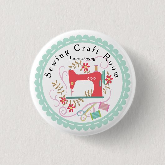 Love Sewing Ronde Button 3,2 Cm (Voorkant)