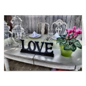 LOVE - Shabby Chic Outdoor Weddenschappen (Voorkant Horizontaal)