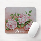 Love Shabby Chic Roos Painting Muismat (Met muis)