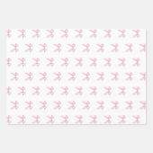Love Shack Baby Blush Pink Coquette Bow Floral Inpakpapier Vel (Voorkant)
