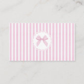Love Shack Baby Bow Diaper raffle ticket Informatiekaartje (Achterkant)