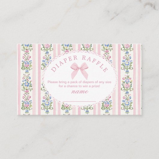 Love Shack Baby Bow Luier verloot ticket Informatiekaartje (Voorkant)