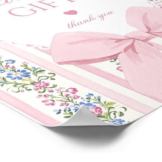 Love Shack Baby Cards and gifts Floral Bow Poster (Hoek)