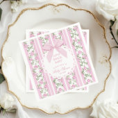 Love Shack Baby Coquette Blush Bow Baby Shower Servet