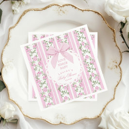 Love Shack Baby Coquette Blush Bow Baby Shower Servet