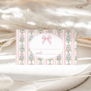 Love Shack Baby Coquette Boog Bloemen plaatskaart Kaart