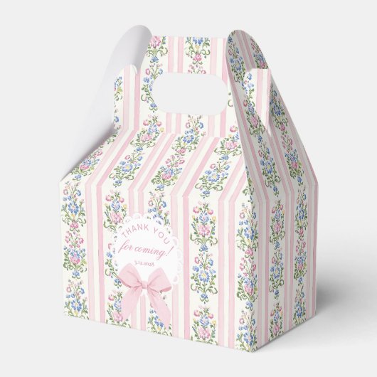 Love Shack Baby Coquette Bow Floral Baby Shower Bedankdoosjes (Achterkant)