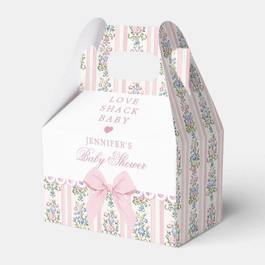Love Shack Baby Coquette Bow Floral Baby Shower Bedankdoosjes (Voorkant Zijde)