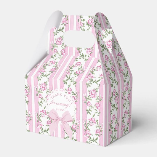 Love Shack Baby Coquette Bow Floral Baby Shower Bedankdoosjes (Achterkant)
