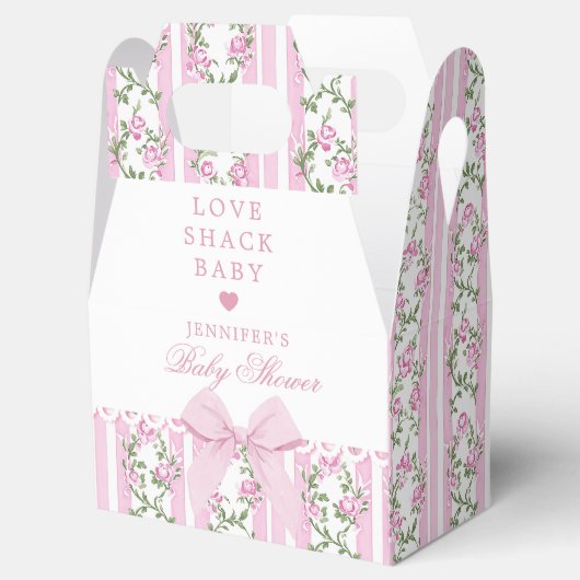 Love Shack Baby Coquette Bow Floral Baby Shower Bedankdoosjes (Geopend)