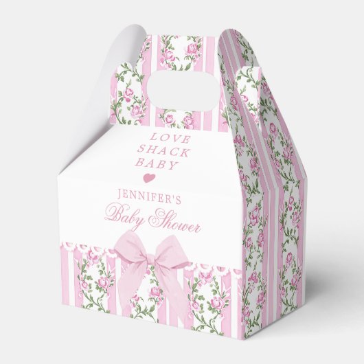 Love Shack Baby Coquette Bow Floral Baby Shower Bedankdoosjes (Voorkant Zijde)