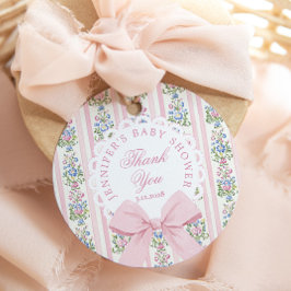 Love Shack Baby Coquette Pink Bow Bedankt Bedankjes Labels