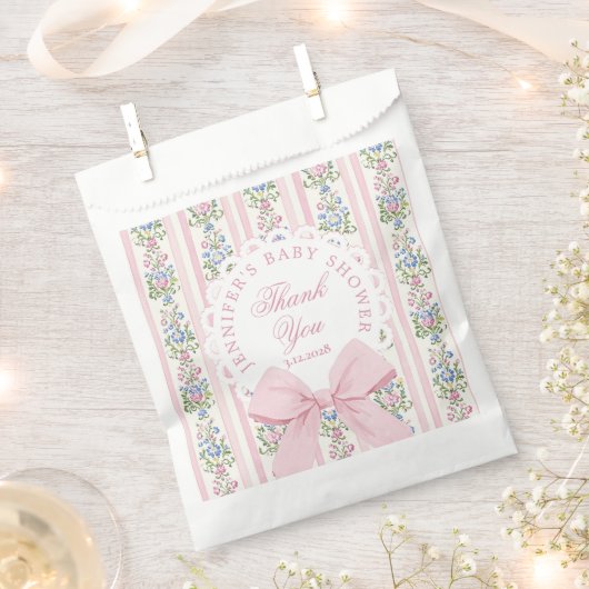 Love Shack Baby Coquette Pink Bow Bedankt Bedankzakje (Geknipt)