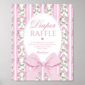 Love Shack Baby Diaper raffle Coquette Bow Poster (Voorkant)
