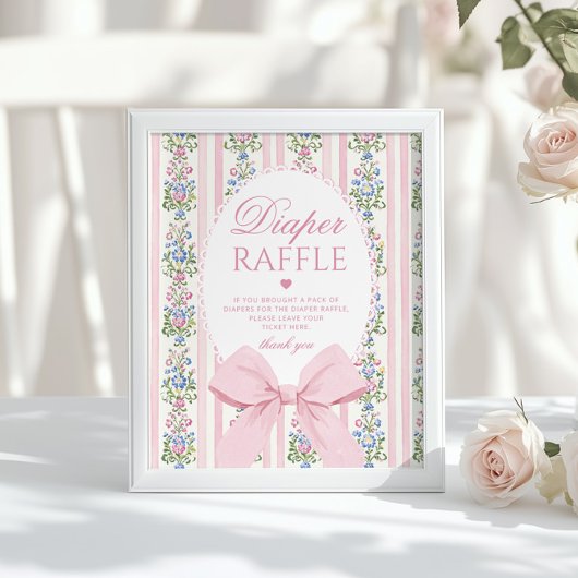 Love Shack Baby Luierverloting Coquette Bow Poster