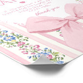 Love Shack Baby Luierverloting Coquette Bow Poster (Hoek)