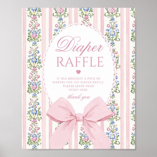 Love Shack Baby Luierverloting Coquette Bow Poster (Voorkant)