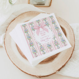 Love Shack Baby Pink Bow Roos Baby shower Servet