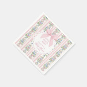 Love Shack Baby Pink Bow Roos Baby shower Servet (Hoek)