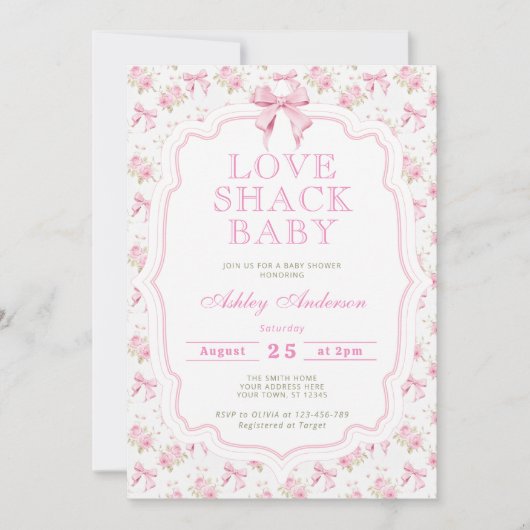 Love Shack Baby shower Uitnodiging (Voorkant)