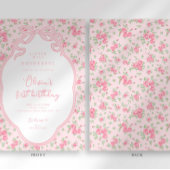 Love Shack Bow Little Miss Onederful 1st Birthday Kaart