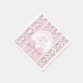 Love Shack Coquette Blush Pink Bow Baby Shower Servet (Hoek)