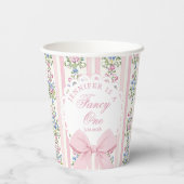 Love Shack Fancy One Coquette Bow 1st Birthday Papieren Bekers (Achterkant)