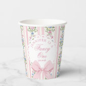 Love Shack Fancy One Coquette Bow 1st Birthday Papieren Bekers (Voorkant)