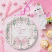 Love Shack Fancy One Coquette Bow 1st Birthday Papieren Bordje (Feest)