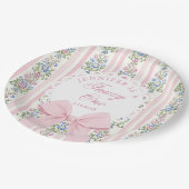 Love Shack Fancy One Coquette Bow 1st Birthday Papieren Bordje (Gekanteld)