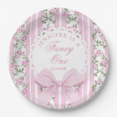 Love Shack Fancy One Coquette Bow 1st Birthday Papieren Bordje (Voorkant)