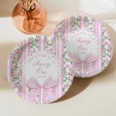 Love Shack Fancy One Coquette Bow 1st Birthday Papieren Bordje