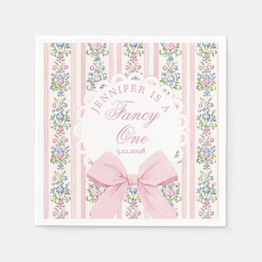 Love Shack Fancy One Coquette Bow 1st Birthday Servet (Voorkant)