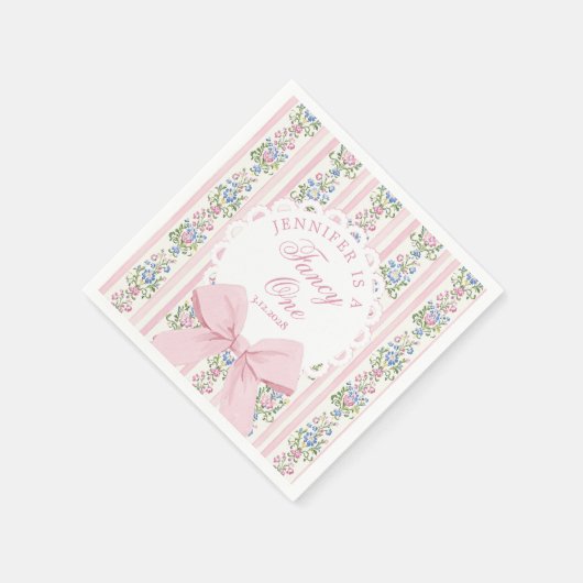 Love Shack Fancy One Coquette Bow 1st Birthday Servet (Hoek)